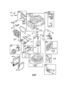 Cylinder/Crankshaft/Crankcase Diagram and Parts List for 124T02-0847-EA  Briggs and Stratton Engine